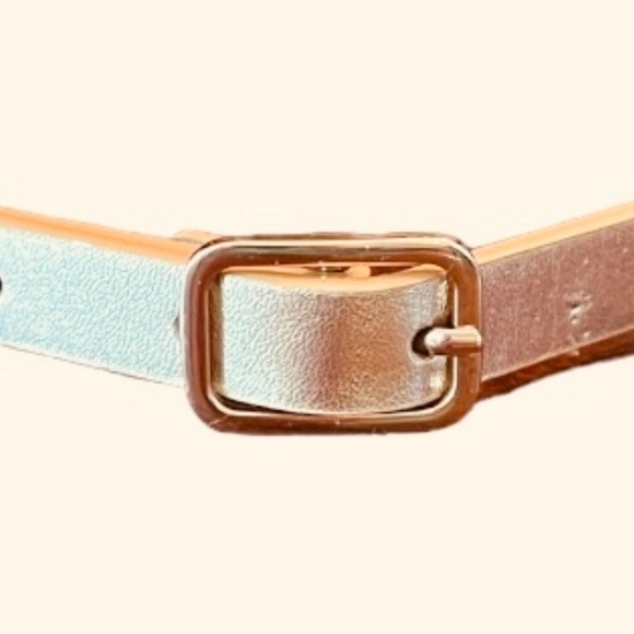 Old Navy Women’s Skinny Metallic Gold Belt 0.75” Size XL-XXL (16-18) - Picture 3 of 4